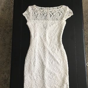 B. Darlin Short White Lace Dress